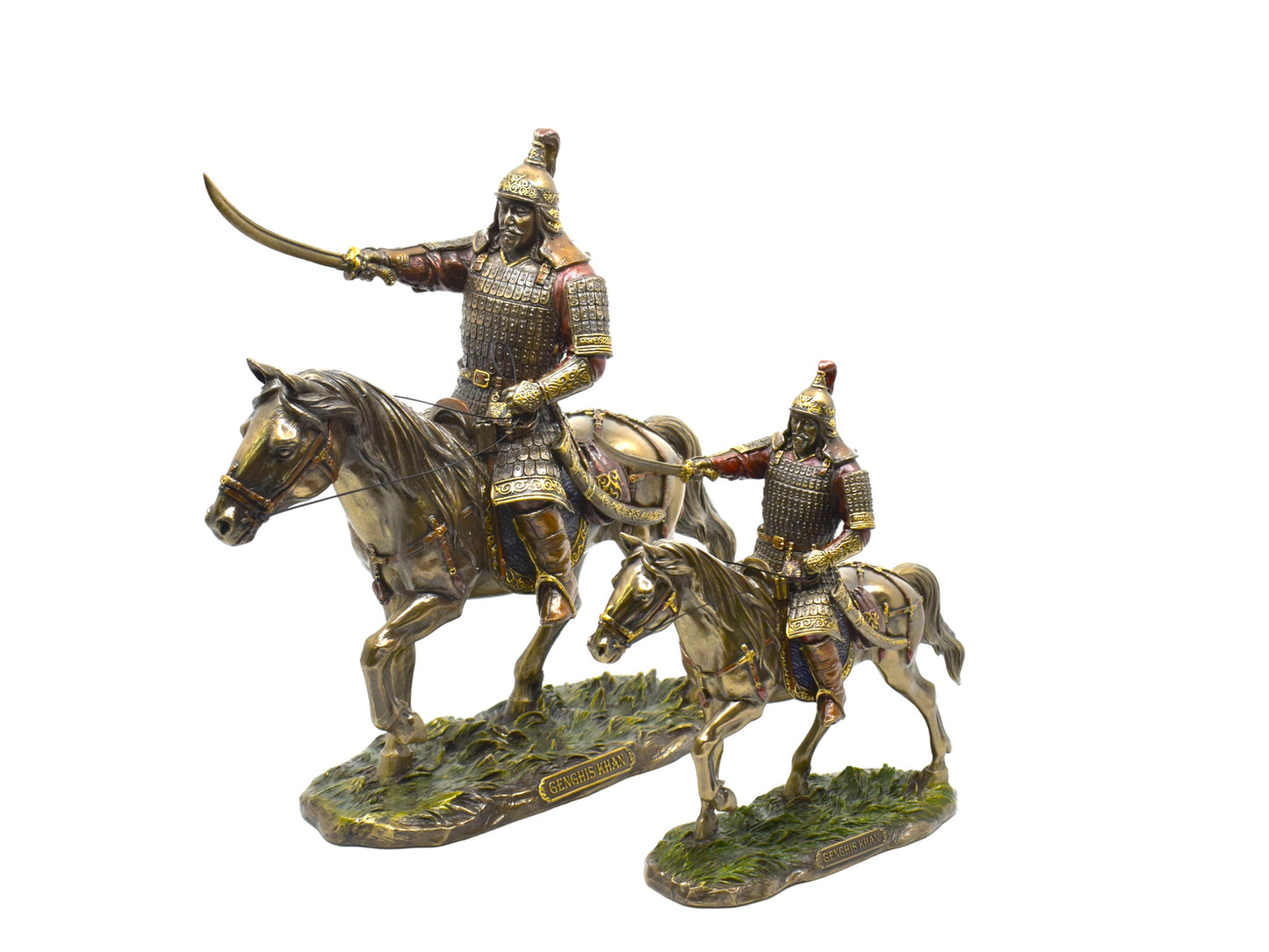Veronese Design Cengiz Han Atlı Dekoratif Heykel 24,5 cm