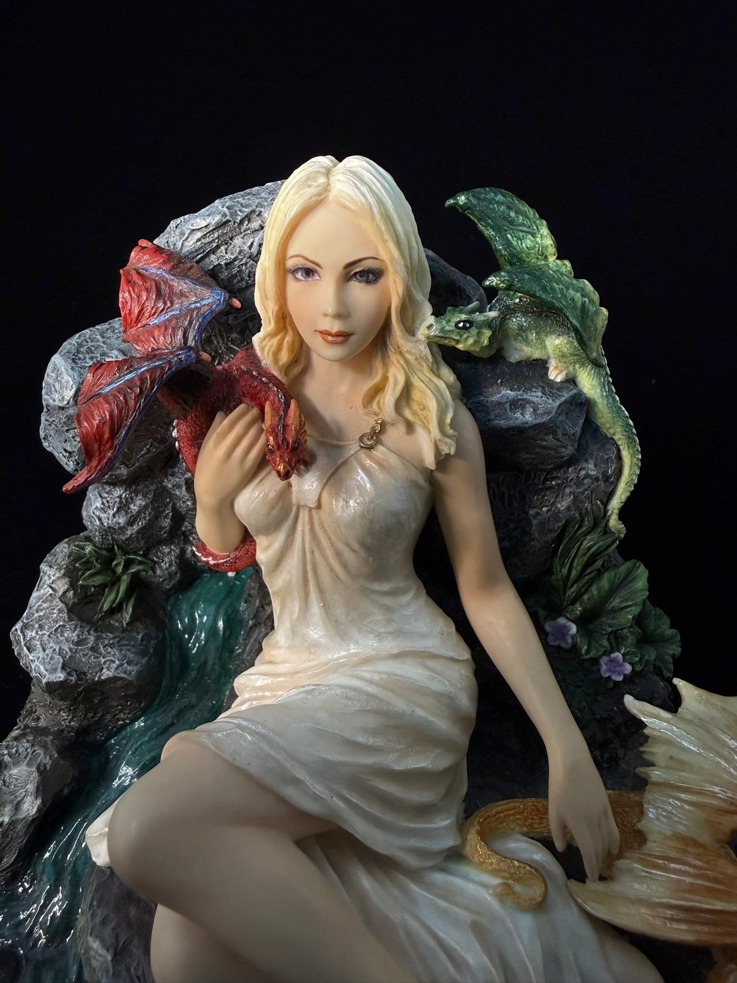 Ejderhalı Kadın Dekoratif Biblo Fantastik Figür 14 cm