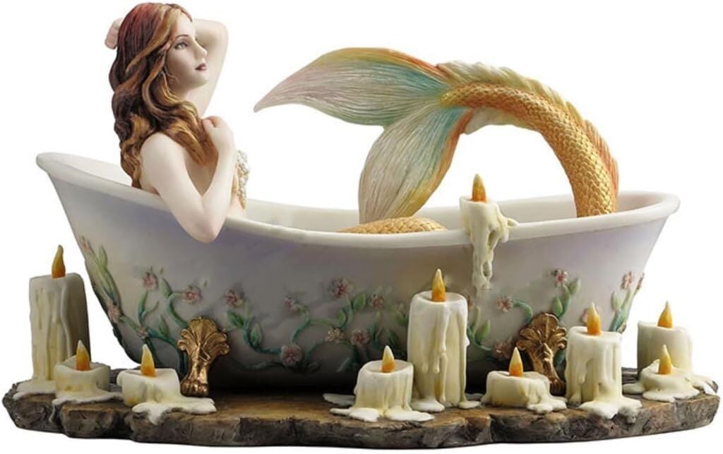 Denizkızı Küvet Dekoratif Biblo Cold Cast Resin 22 cm
