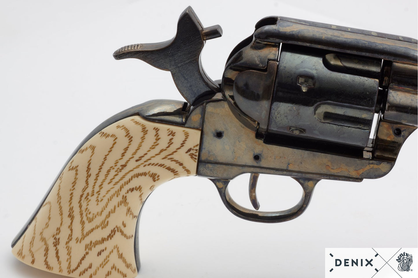 Denix Cal.45 Peacemaker Revolver 4.75" Replica Pistol, USA 1873