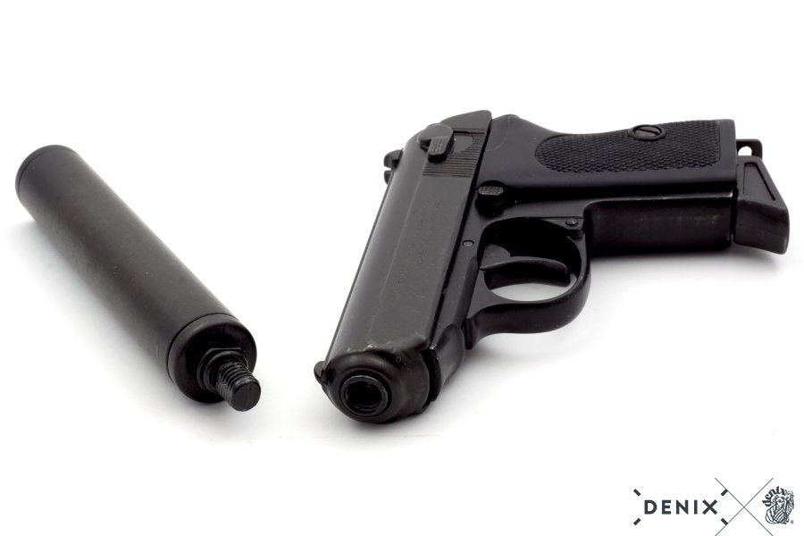 Denix Semi-Automatic Pistol with Silencer Replika Tabanca, Germany 1931