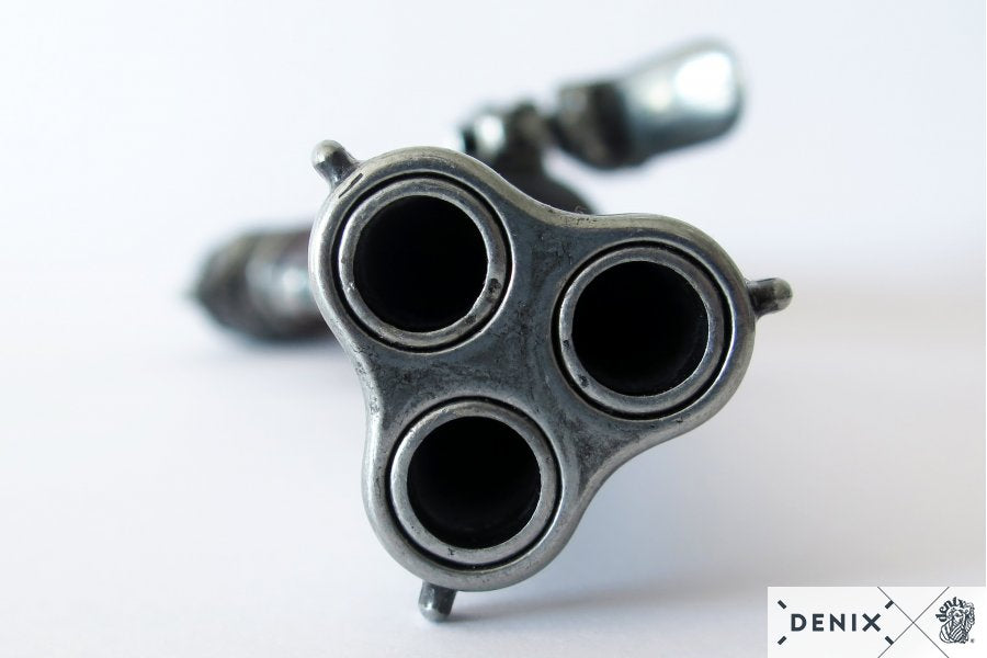 Denix 3-Barrel Flintlock Pistol Replica, France 18th C.