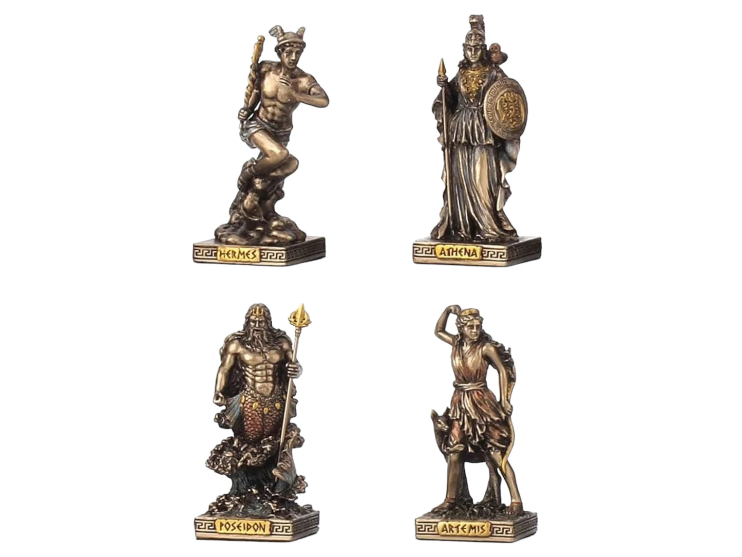 Veronese Design 12'li Yunan Mitolojisi Tanrıları Seti Dekoratif Biblo Koleksiyonu