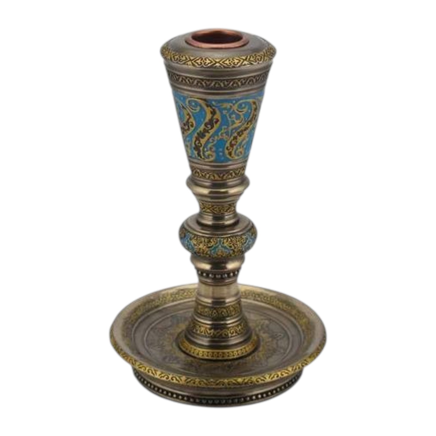 Arabesk Desenli Dekoratif Mumluk | Klasik Şamdan 15,5 cm