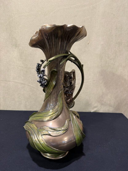 Sümbüllü Peri Dekoratif Vazo | Art Nouveau Çiçek Vazosu 38,5 cm
