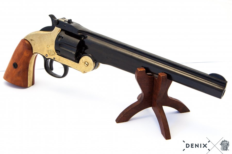 Denix Smith & Wesson Schofield .45 Revolver Replica – 1875 American Wild West Decorative Pistol