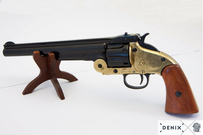 Denix Smith & Wesson Schofield .45 Revolver Replica – 1875 American Wild West Decorative Pistol
