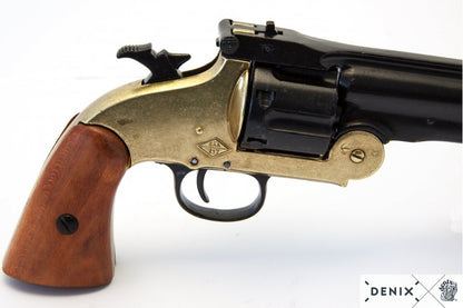 Denix Smith & Wesson Schofield .45 Revolver Replica – 1875 American Wild West Decorative Pistol