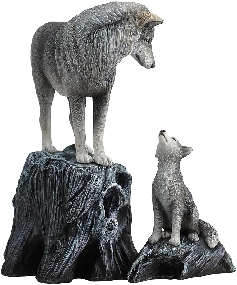 Veronese Design Kurt ve Yavrusu Dekoratif Biblo 24,5 cm