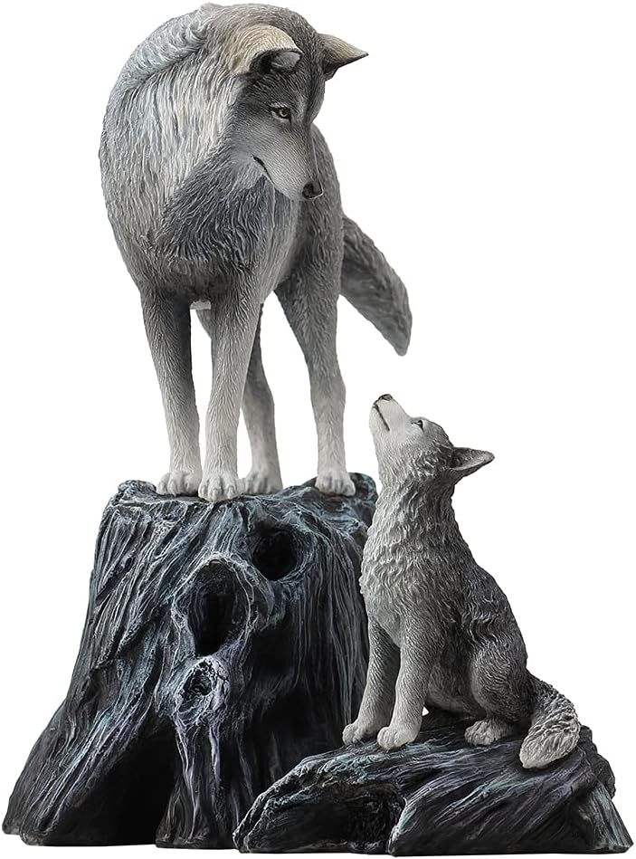 Veronese Design Kurt ve Yavrusu Dekoratif Biblo 24,5 cm
