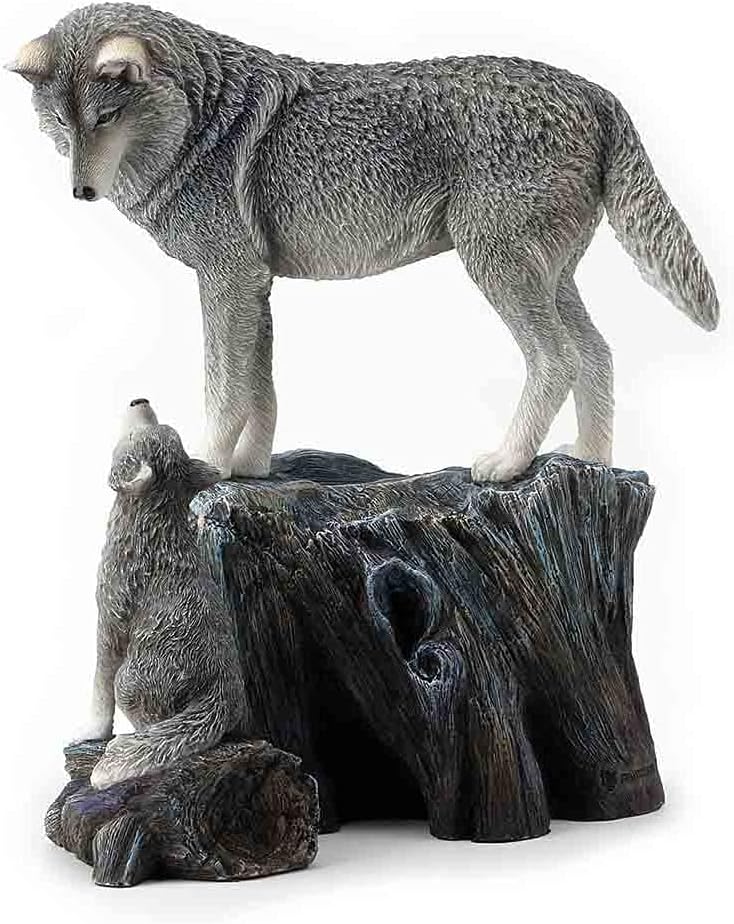 Veronese Design Kurt ve Yavrusu Dekoratif Biblo 24,5 cm