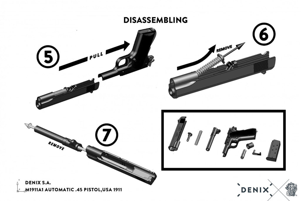 Denix Automatic .45 pistol M1911A1 Replika Tabanca,USA 1911 (WWI & II)
