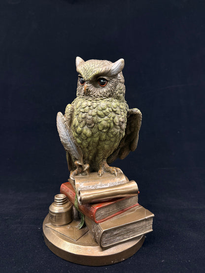 Veronese Design Baykuş Kitap Üstünde Dekoratif Biblo 23 cm