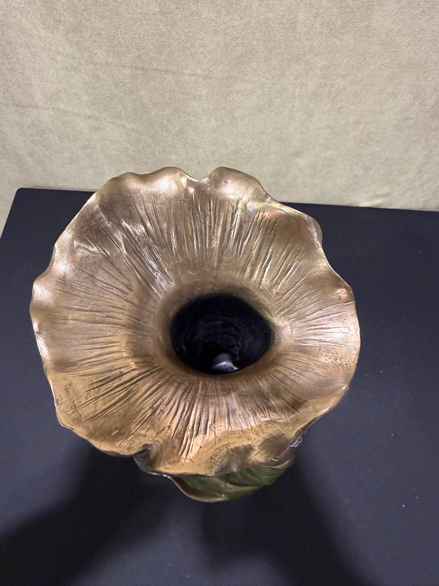 Sümbüllü Peri Dekoratif Vazo | Art Nouveau Çiçek Vazosu 38,5 cm