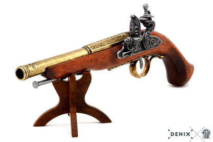 Denix 18th Century Left Hand Flintlock Pistol Replica – Flintlock Decorative Collection