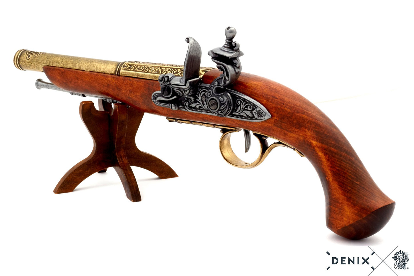 Denix 18th Century Left Hand Flintlock Pistol Replica – Flintlock Decorative Collection