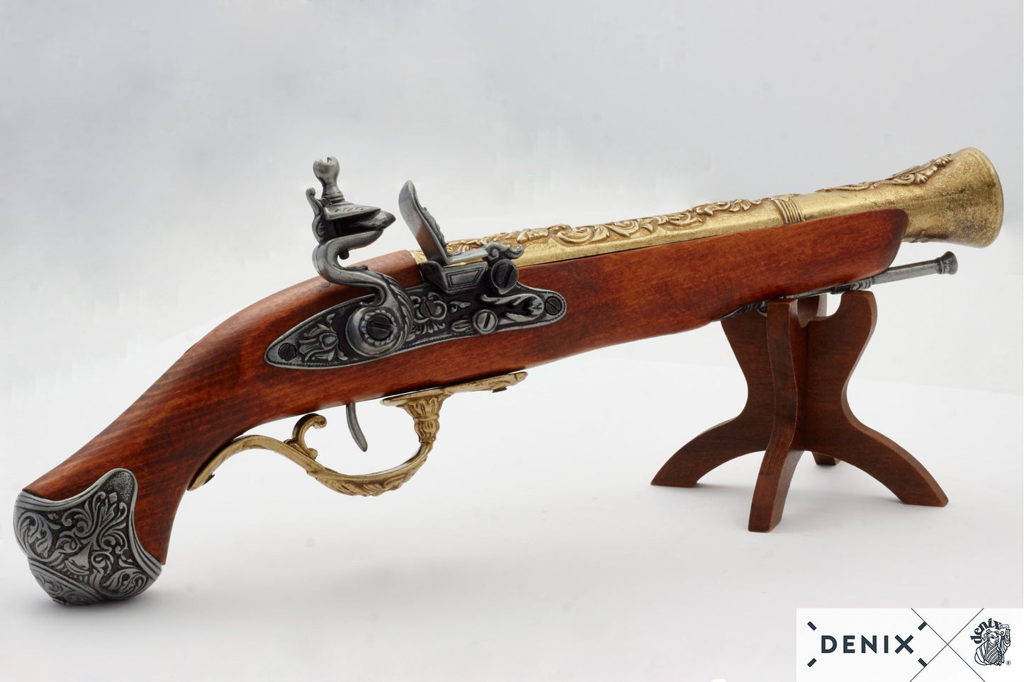 Denix 18th Century English Flintlock Pistol Replica – Flintlock Decorative