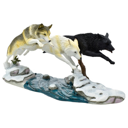 Veronese Design Buz Üstünde 3 Kurt Dekoratif Biblo 39 cm
