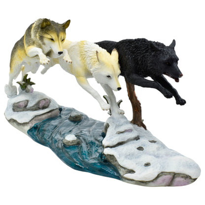 Veronese Design Buz Üstünde 3 Kurt Dekoratif Biblo 39 cm