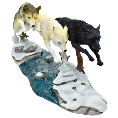 Veronese Design Buz Üstünde 3 Kurt Dekoratif Biblo 39 cm