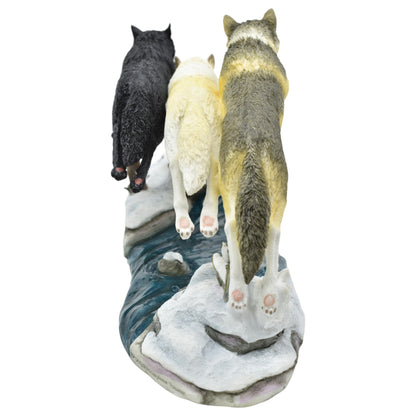Veronese Design Buz Üstünde 3 Kurt Dekoratif Biblo 39 cm