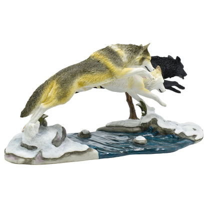 Veronese Design Buz Üstünde 3 Kurt Dekoratif Biblo 39 cm