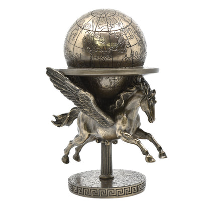 Veronese Design Flying Horse Carrying the World Decorative Sculpture 20.5 cm