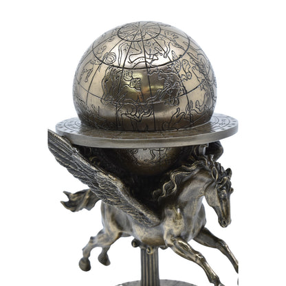 Veronese Design Flying Horse Carrying the World Decorative Sculpture 20.5 cm