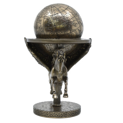 Veronese Design Flying Horse Carrying the World Decorative Sculpture 20.5 cm