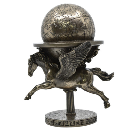 Veronese Design Flying Horse Carrying the World Decorative Sculpture 20.5 cm