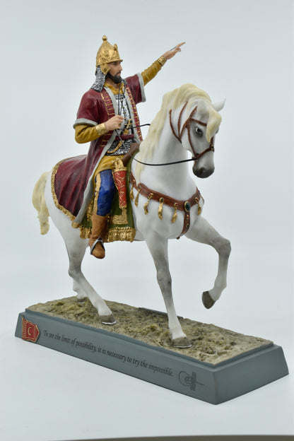 Veronese Design Fatih Sultan Mehmet Renkli Atlı Heykel 29 cm