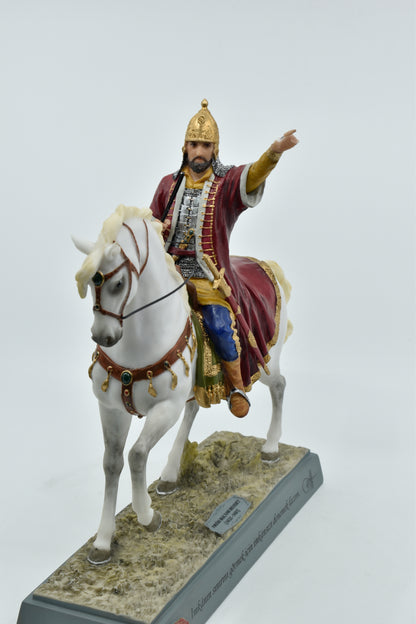 Veronese Design Fatih Sultan Mehmet Renkli Atlı Heykel 29 cm