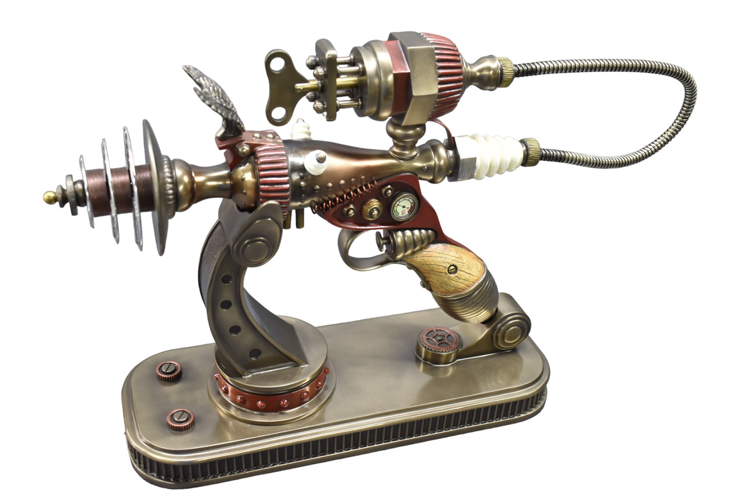 Steampunk Lazer Tabancası Dekoratif Heykel | Bilim Kurgu Koleksiyon Figürü 39 cm