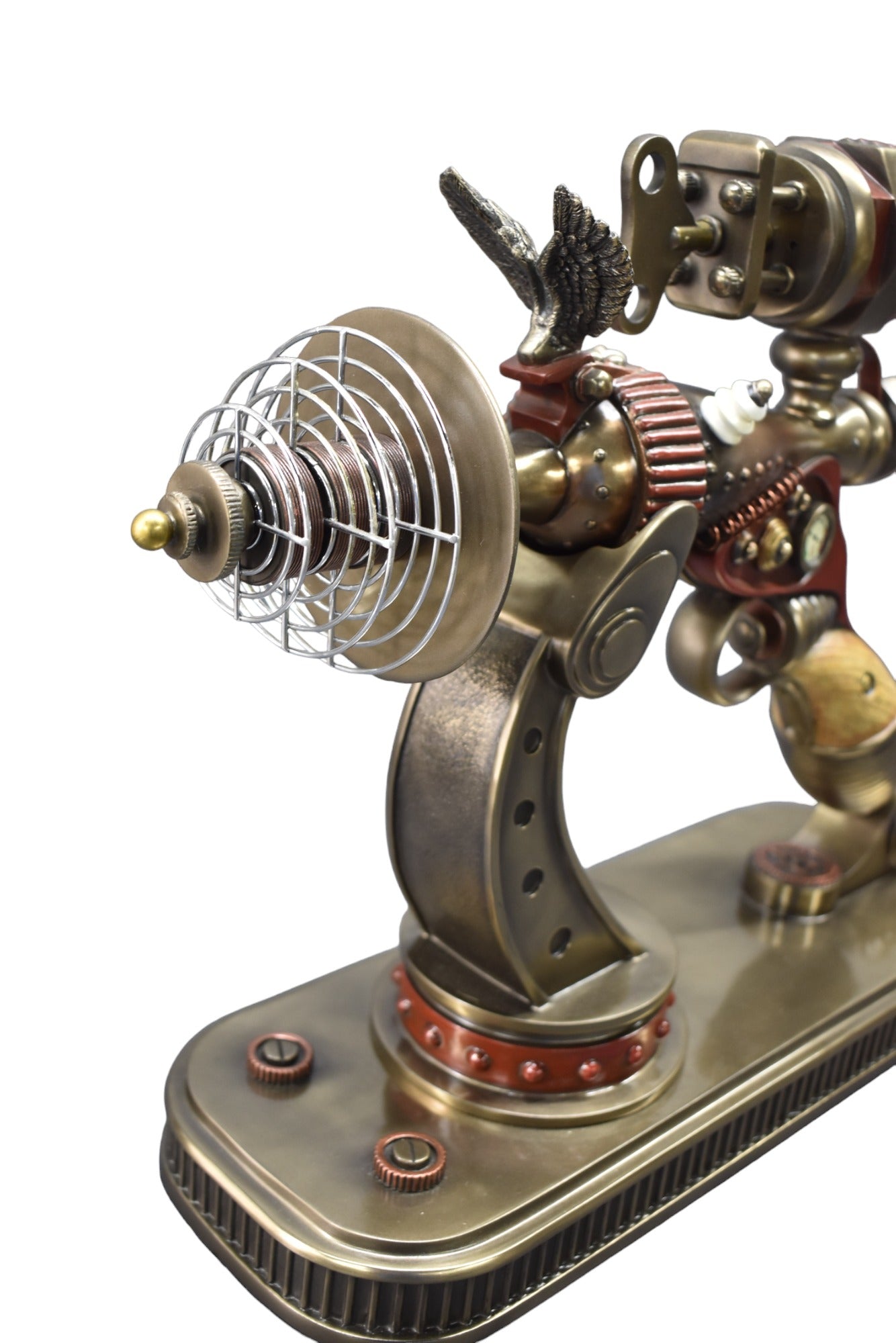Steampunk Lazer Tabancası Dekoratif Heykel | Bilim Kurgu Koleksiyon Figürü 39 cm