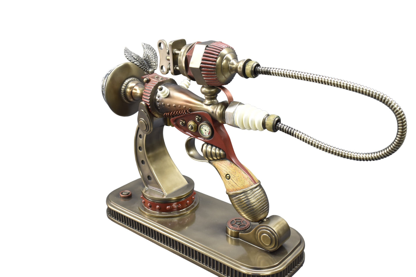 Steampunk Lazer Tabancası Dekoratif Heykel | Bilim Kurgu Koleksiyon Figürü 39 cm