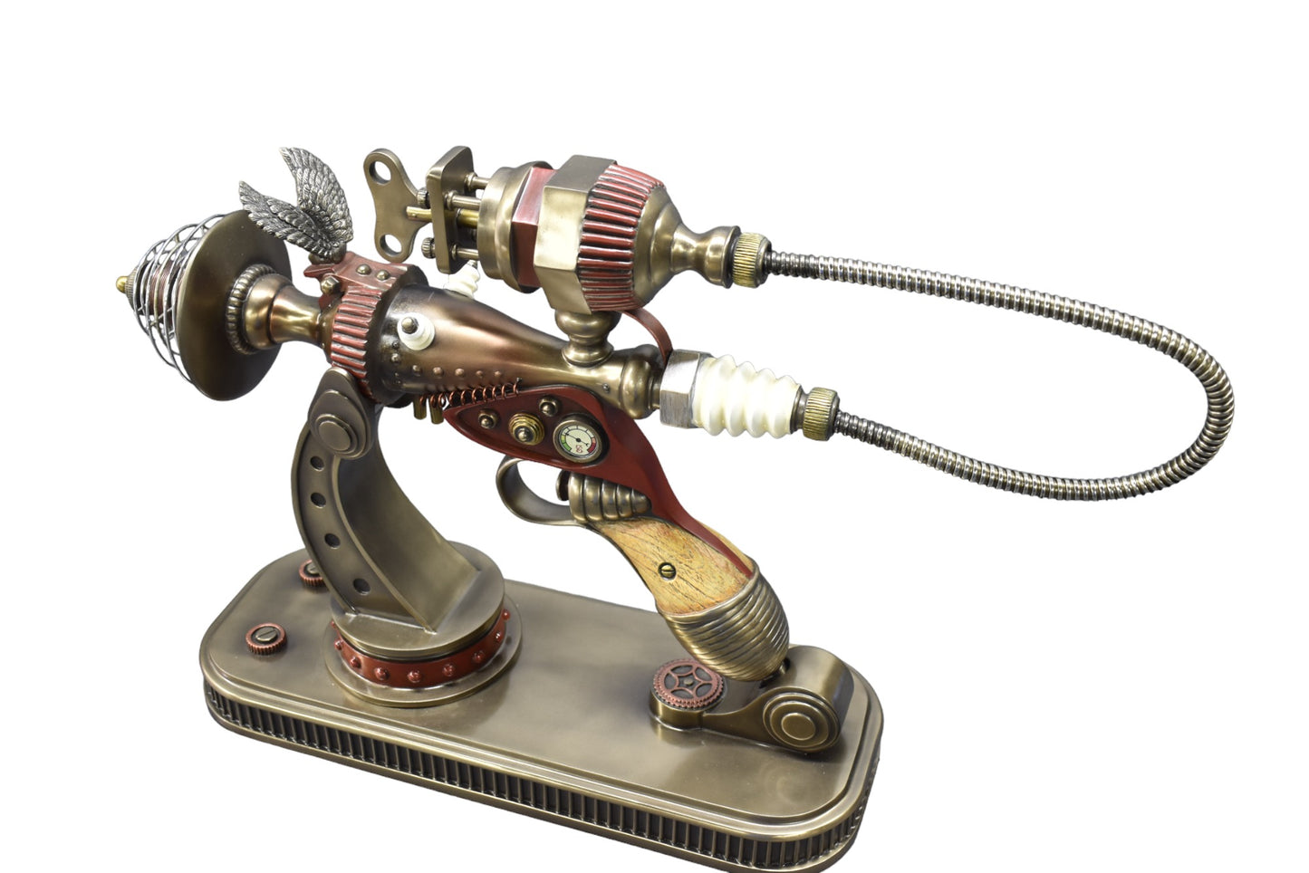 Steampunk Lazer Tabancası Dekoratif Heykel | Bilim Kurgu Koleksiyon Figürü 39 cm