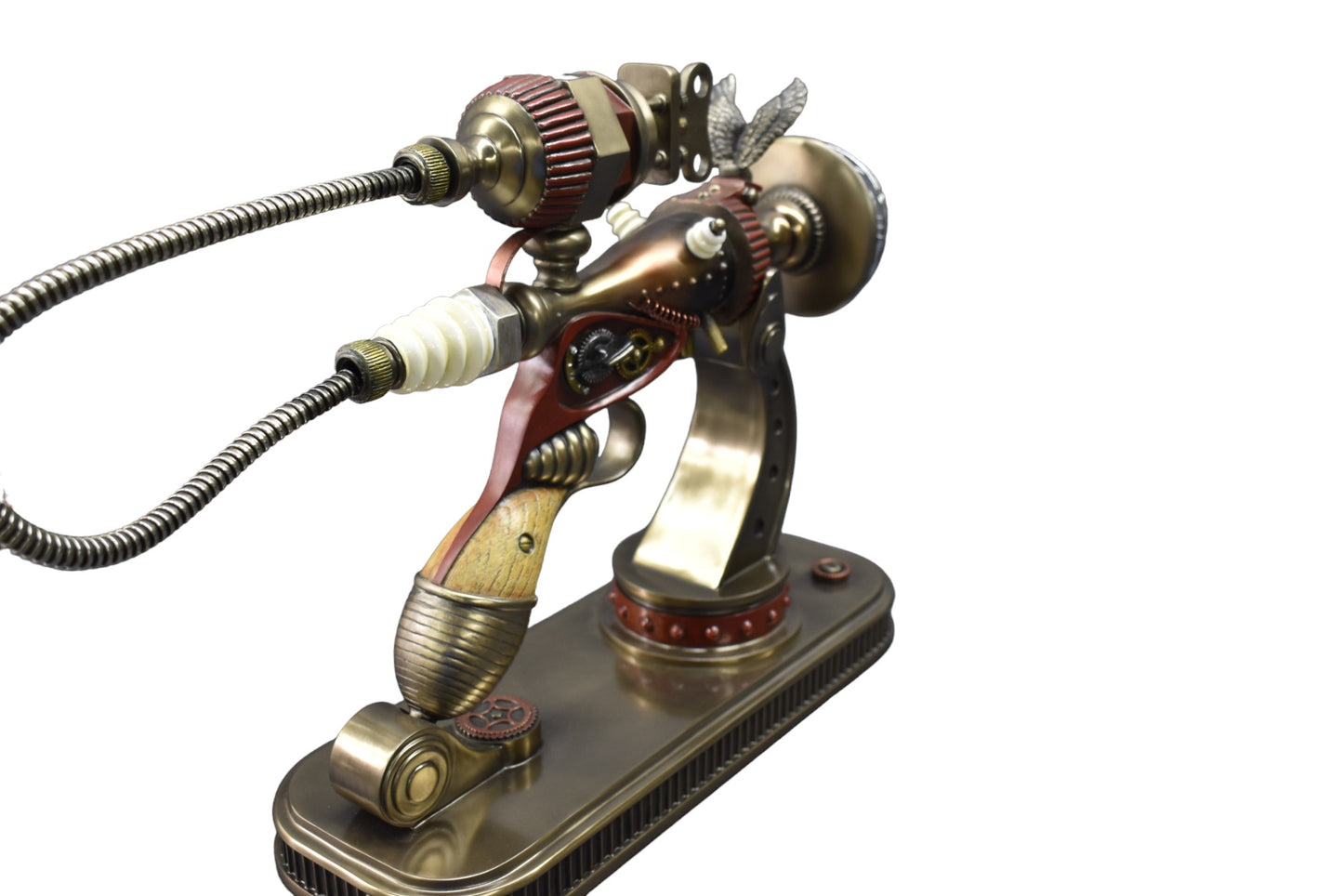 Steampunk Lazer Tabancası Dekoratif Heykel | Bilim Kurgu Koleksiyon Figürü 39 cm