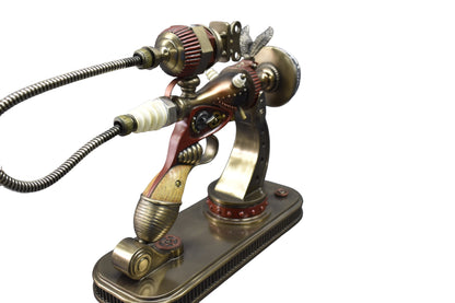 Steampunk Lazer Tabancası Dekoratif Heykel | Bilim Kurgu Koleksiyon Figürü 39 cm