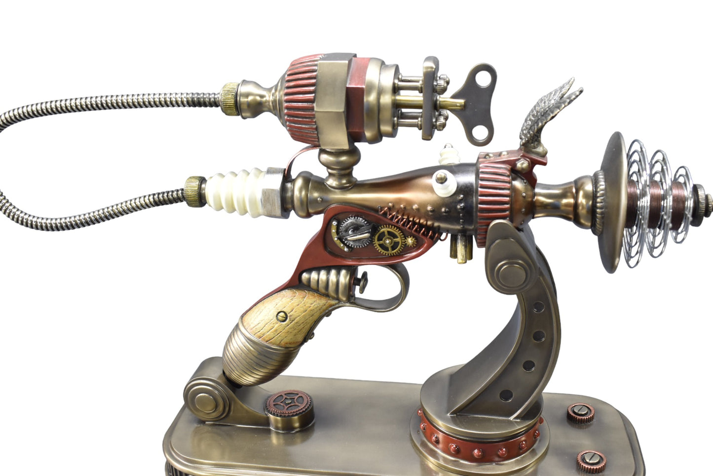 Steampunk Lazer Tabancası Dekoratif Heykel | Bilim Kurgu Koleksiyon Figürü 39 cm