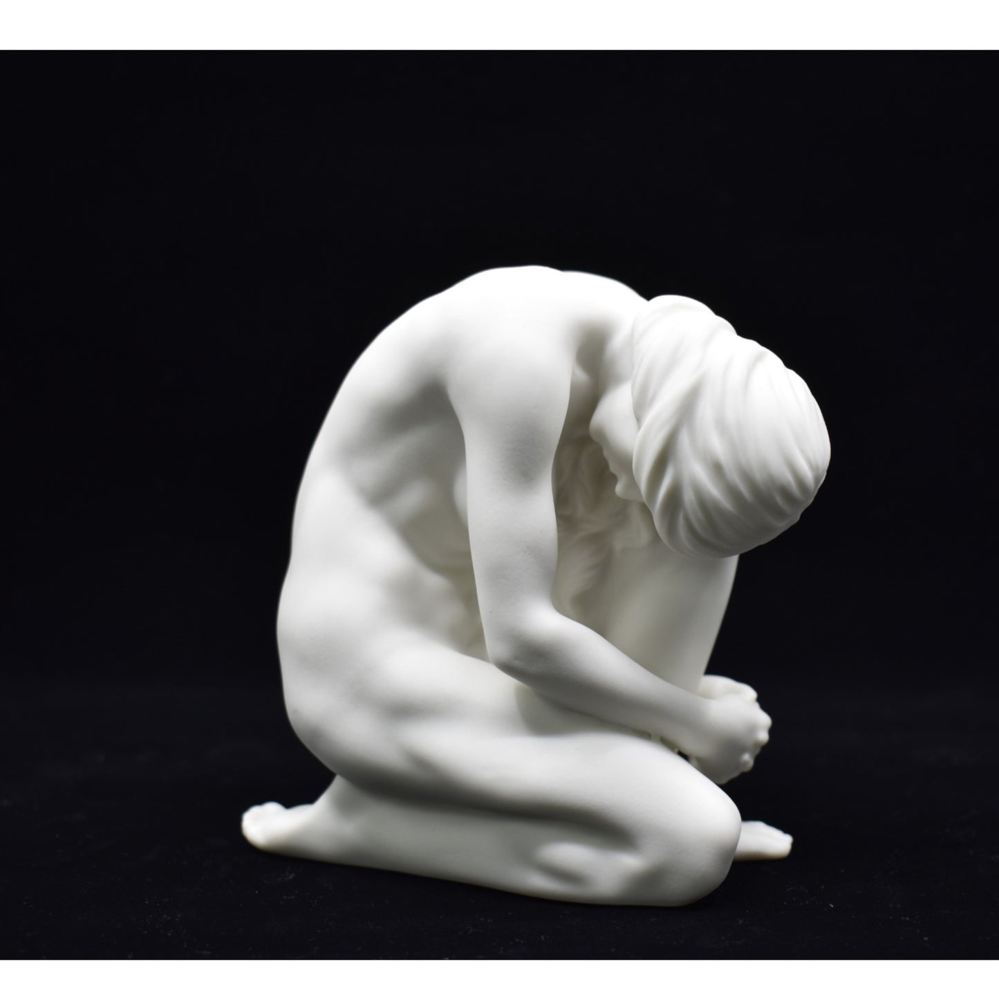 Diz Çökmüş Kadın Figürü | Modern Sanatsal Body Biblo 11 cm