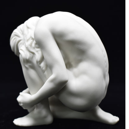 Diz Çökmüş Kadın Figürü | Modern Sanatsal Body Biblo 11 cm