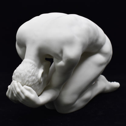 Diz Çökmüş Erkek Figürü | Modern Dekoratif Body Biblo 16 cm