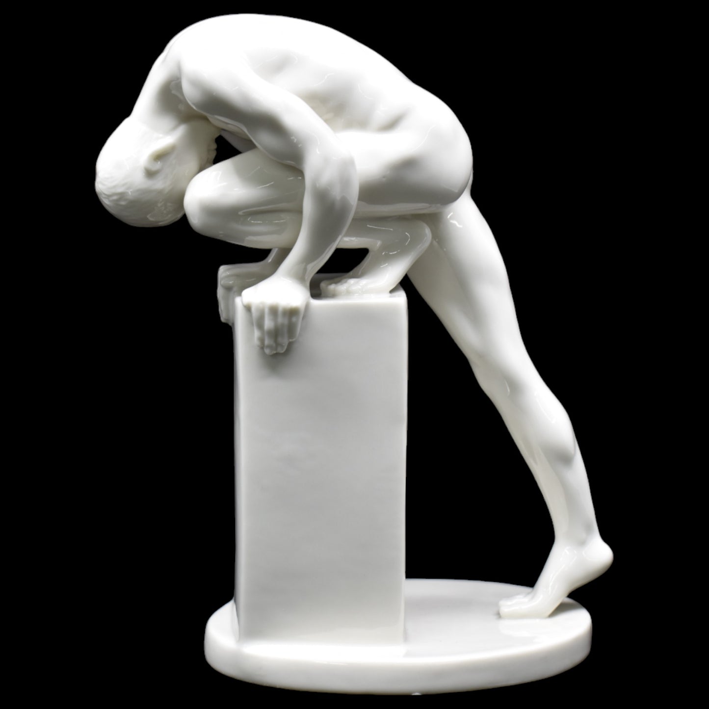 Eğilmiş Erkek Figürü | Modern Dekoratif Body Biblo 20,5 cm