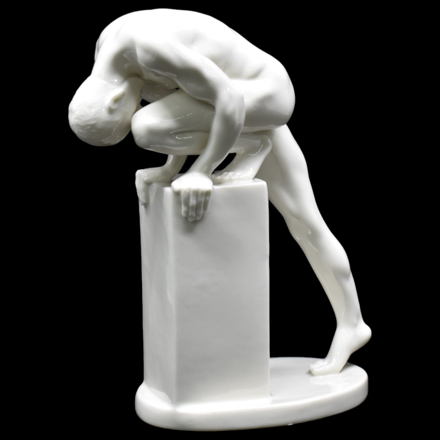 Eğilmiş Erkek Figürü | Modern Dekoratif Body Biblo 20,5 cm