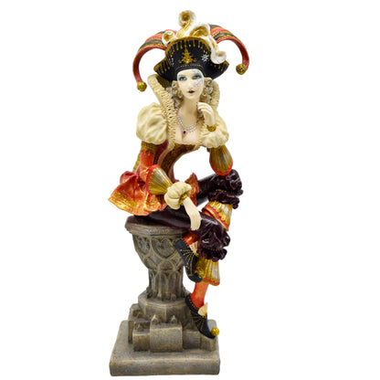 Kadın Soytarı Biblo – Dekoratif Jester Figürü 26,5 cm