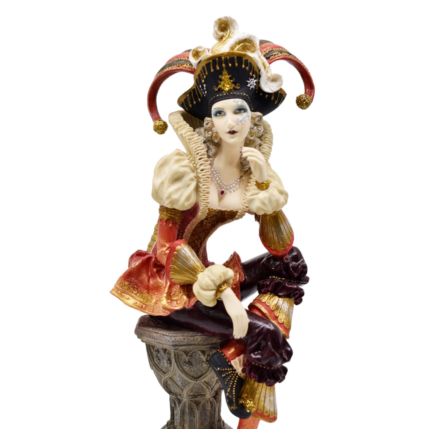 Kadın Soytarı Biblo – Dekoratif Jester Figürü 26,5 cm