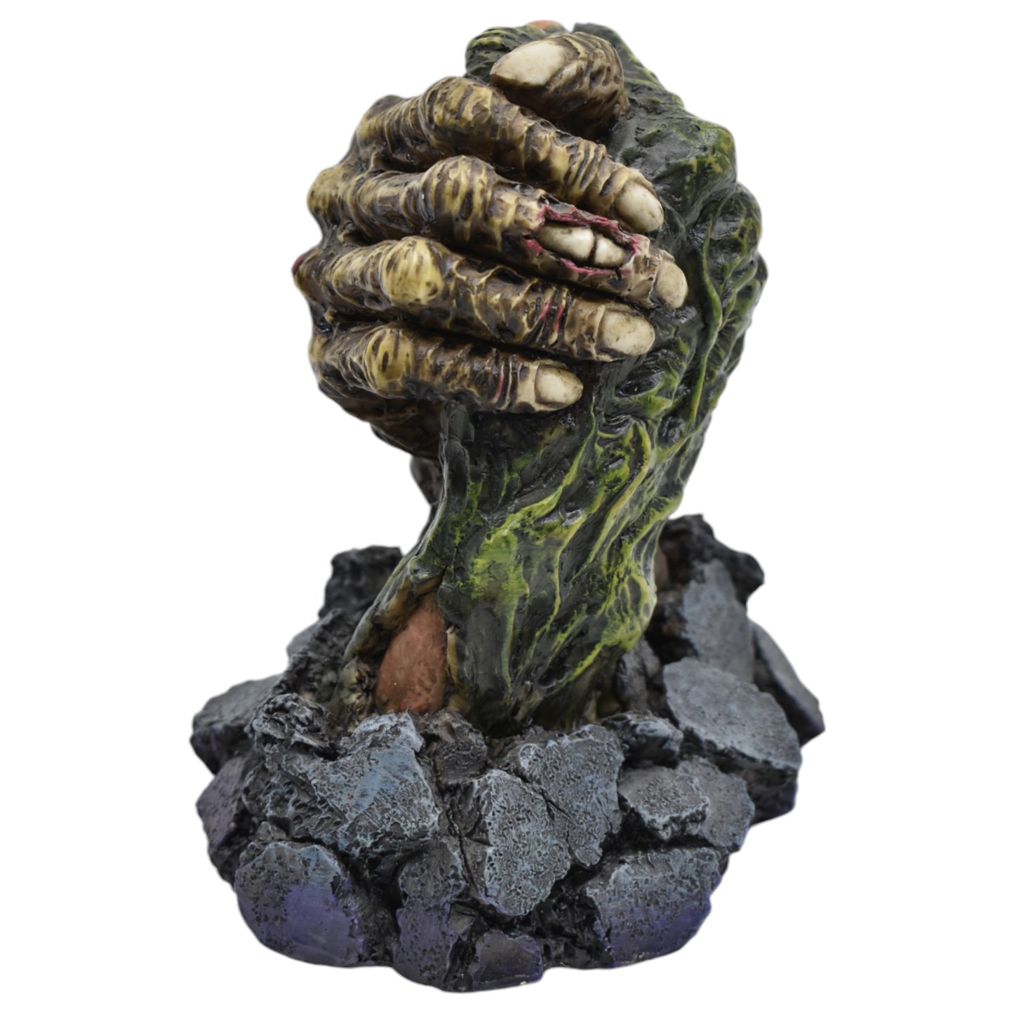 Zombi Tutuşan El Dekoratif Biblo Cold Cast Resin El Boyaması 13 cm