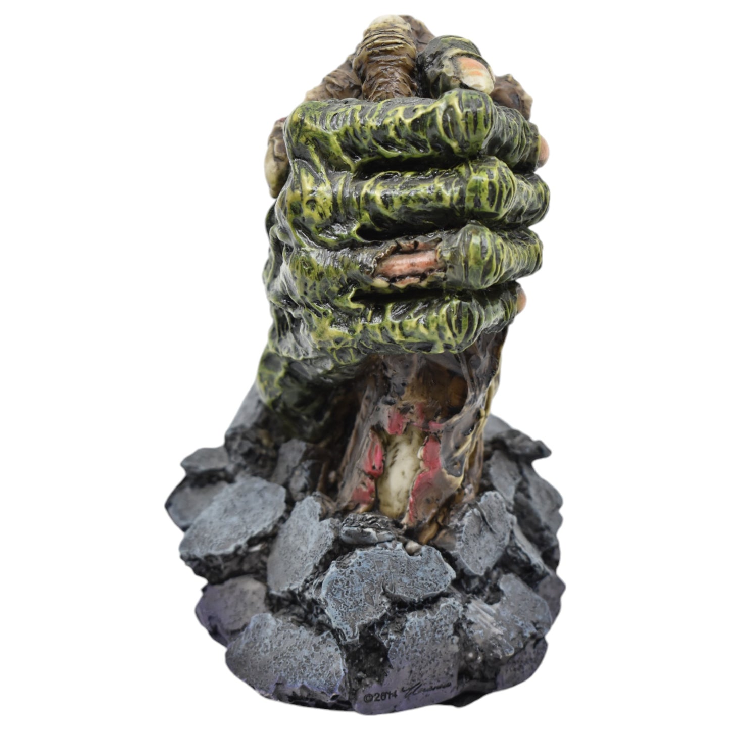 Zombi Tutuşan El Dekoratif Biblo Cold Cast Resin El Boyaması 13 cm