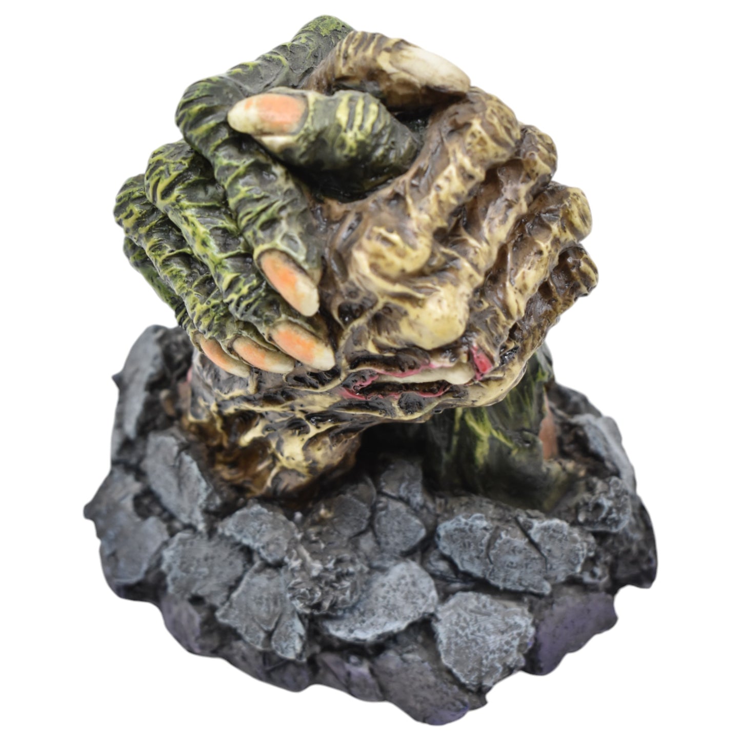 Zombi Tutuşan El Dekoratif Biblo Cold Cast Resin El Boyaması 13 cm