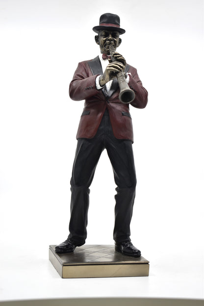 Veronese Design Clarinet Player Decorative Figurine 31 cm